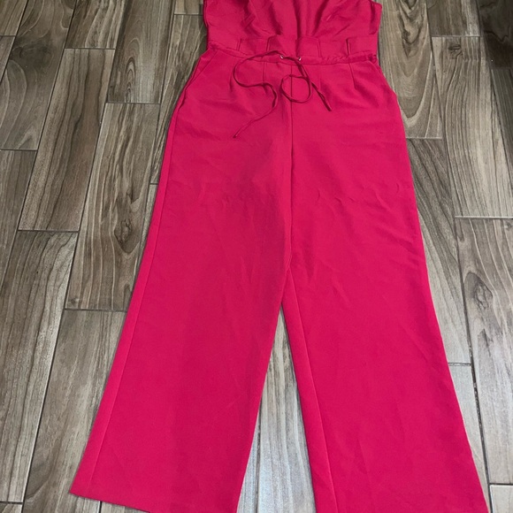 New York & Company Pants - New York & Company Vibrant Red Jumpsuit